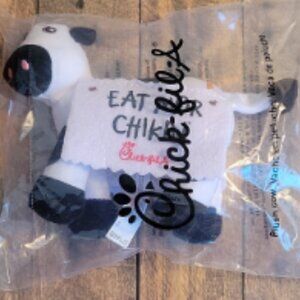 Chick-fil-A Cow Plush Toy Stuffed Animal White Black New In Package